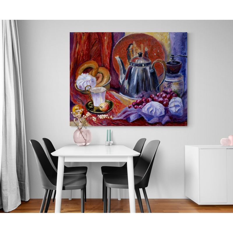 TAYRONA STORE - Cuadro En Lienzo Para Comedor Bodegon 058 100x80cm