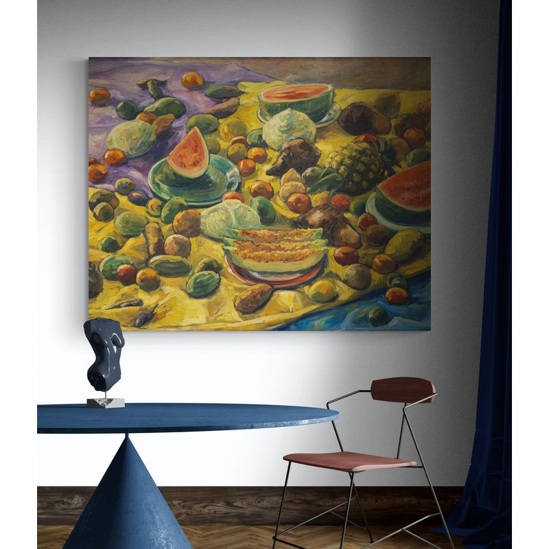 TAYRONA STORE - Cuadro En Lienzo Para Comedor Bodegon 067 150x120cm