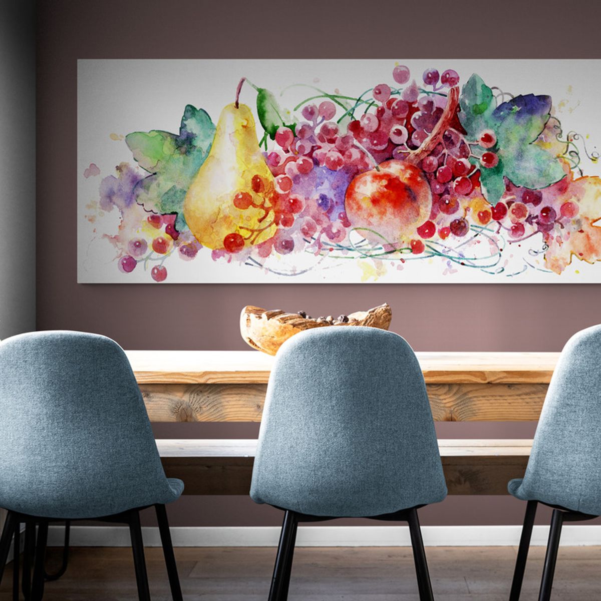 TAYRONA STORE - Cuadro En Lienzo Para Comedor Bodegon Frutas 099 100x40cm