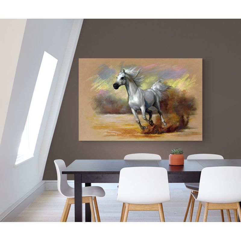 TAYRONA STORE - Cuadro En Lienzo Para Comedor Caballos 096 70x50cm
