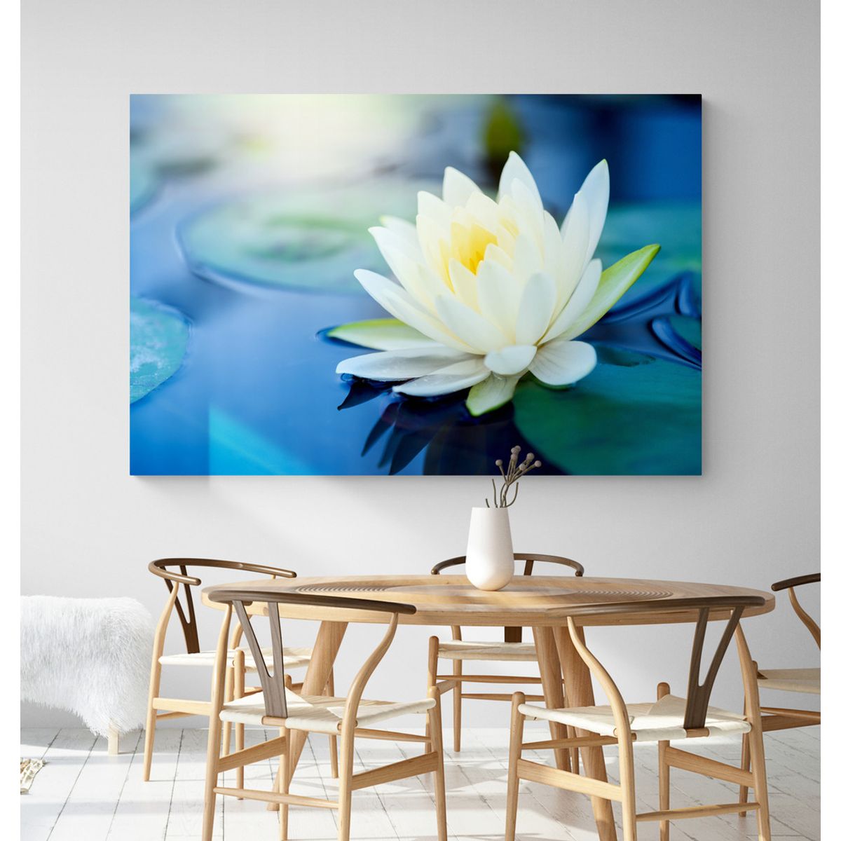 TAYRONA STORE - Cuadro En Lienzo Para Comedor Flor De Loto 053 50x35cm