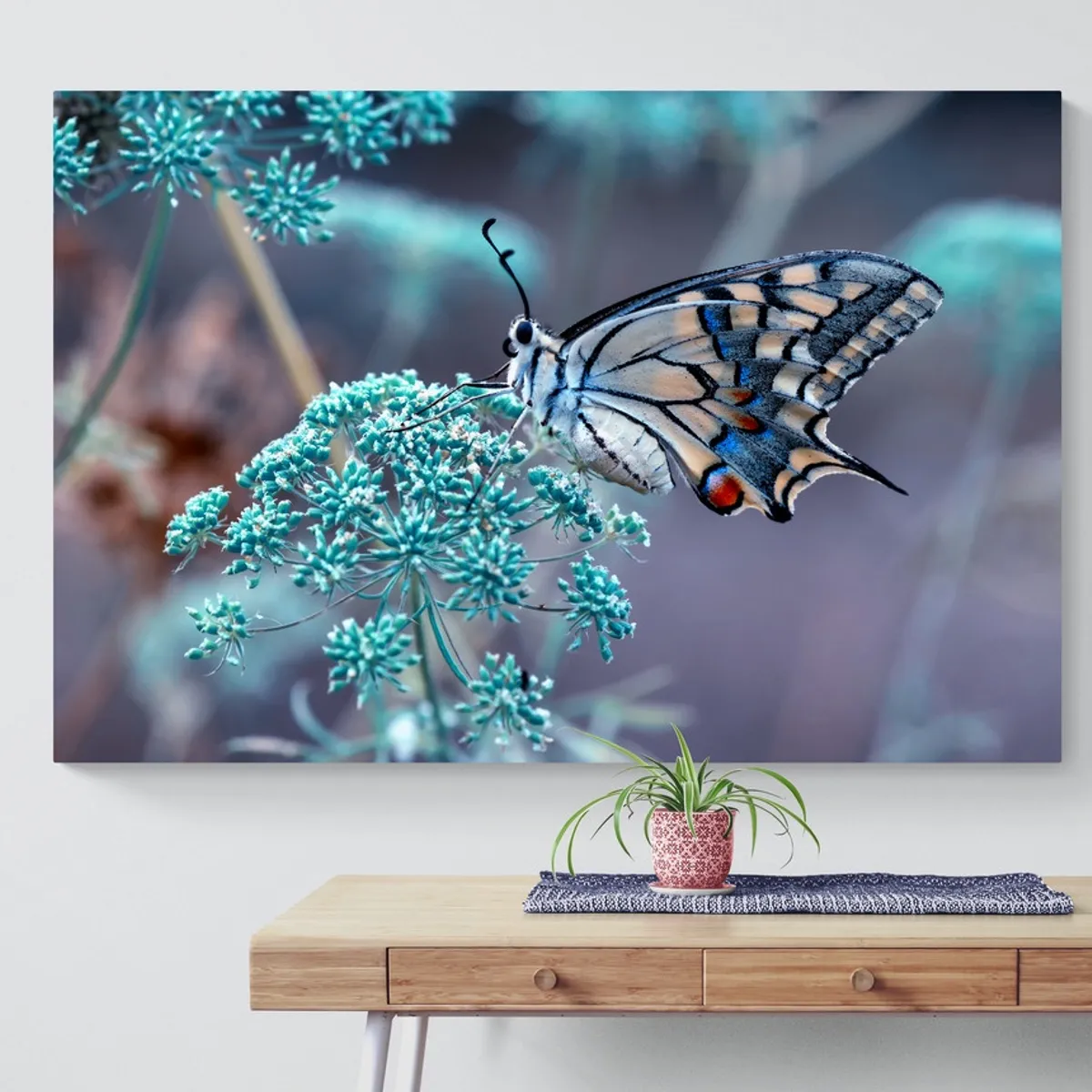 TAYRONA STORE - Cuadro En Lienzo Para Comedor Mariposas 208 50x35cm