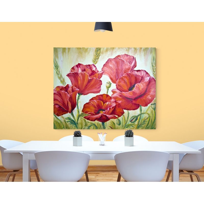 TAYRONA STORE - Cuadro En Lienzo Para Comedor Pintura Flores 272 100x80cm
