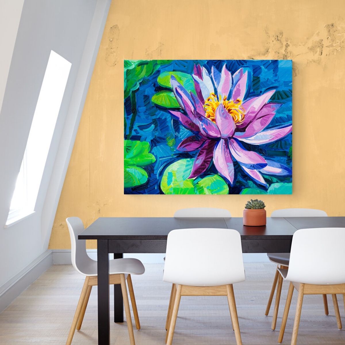 TAYRONA STORE - Cuadro En Lienzo Para Comedor Pintura Flores 271 125x100cm