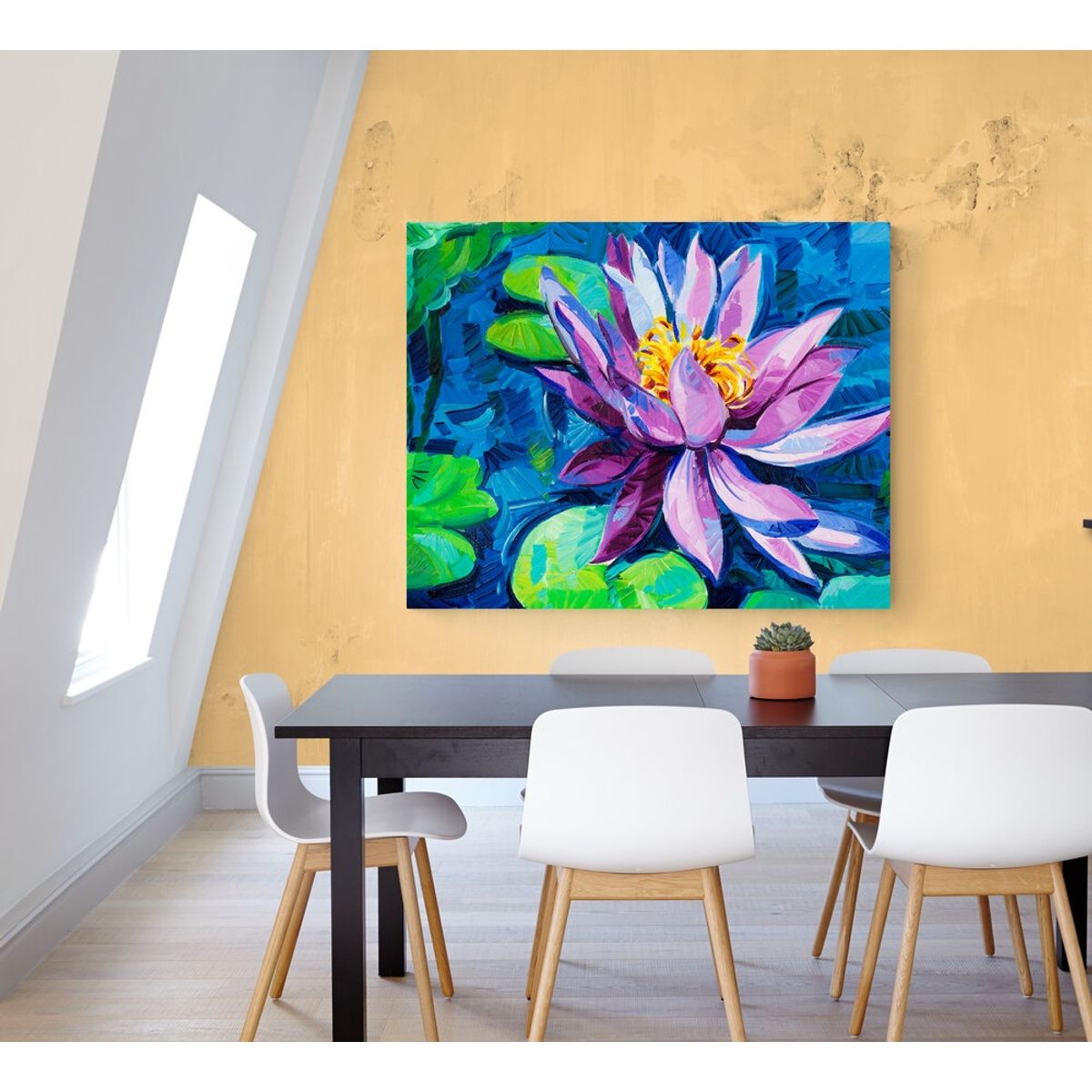 TAYRONA STORE - Cuadro En Lienzo Para Comedor Pintura Flores 271 125x100cm