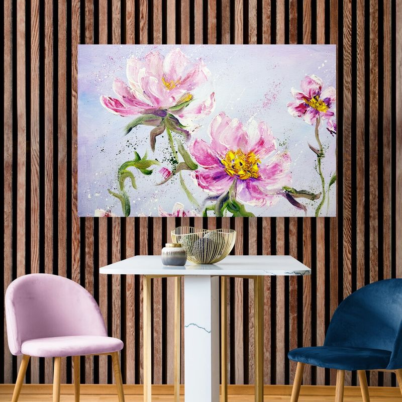 TAYRONA STORE - Cuadro En Lienzo Para Comedor Pintura Flores 287 100x70cm