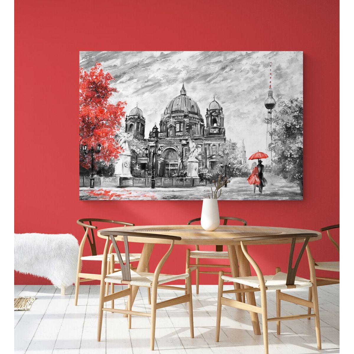 TAYRONA STORE - Cuadro En Lienzo Para Comedor Pintura Berlin 003 70x50cm