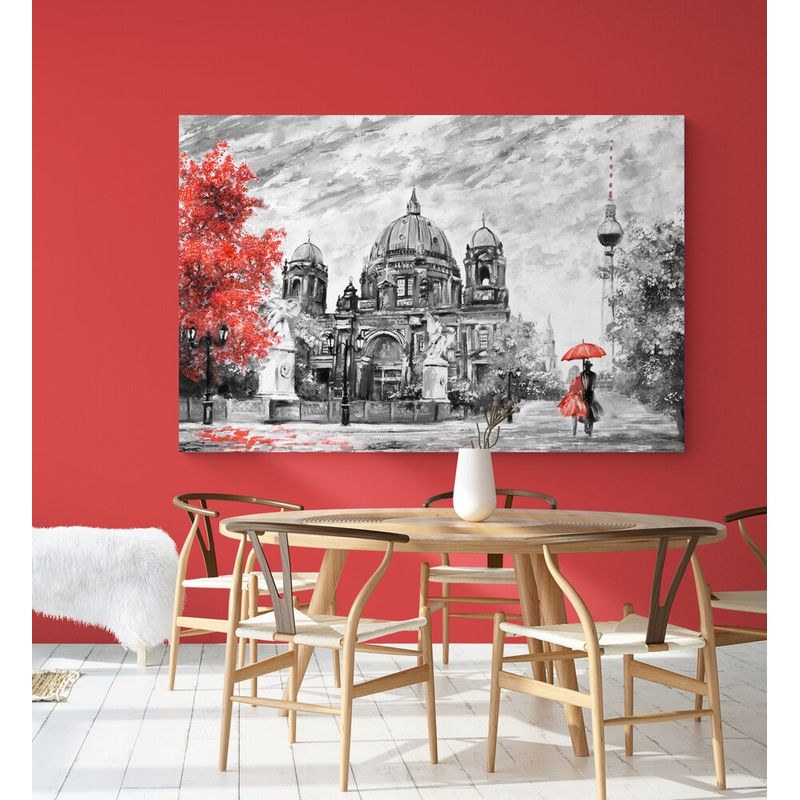 TAYRONA STORE - Cuadro En Lienzo Para Comedor Pintura Berlin 003 70x50cm