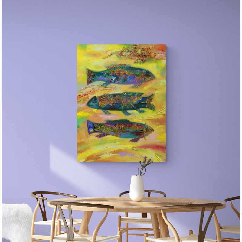 TAYRONA STORE - Cuadro En Lienzo Para Comedor Pintura Peses 001 30x40cm