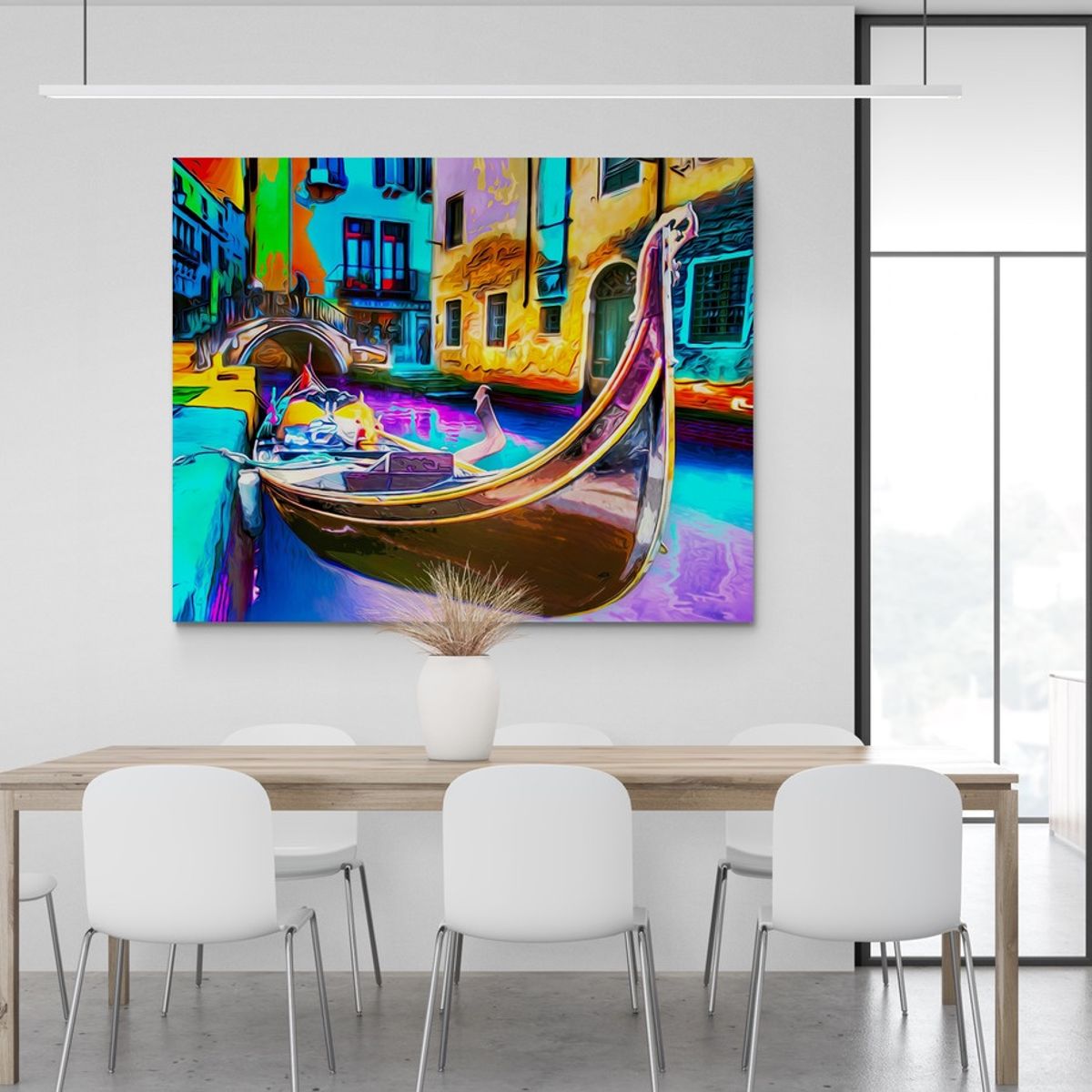 TAYRONA STORE - Cuadro En Lienzo Para Comedor Venecia Colores 07 75x60cm