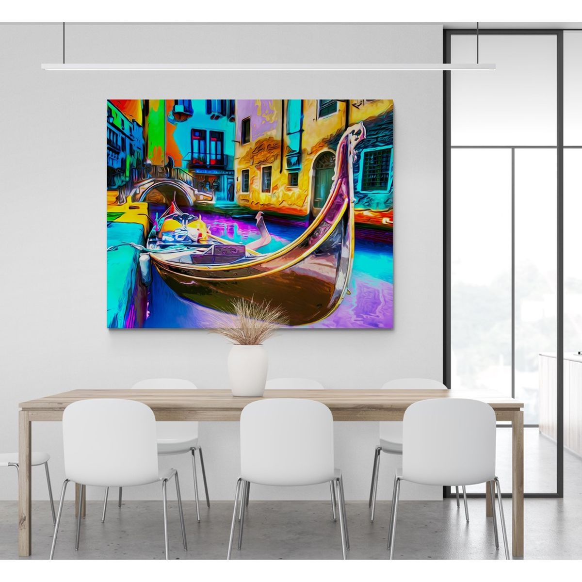 TAYRONA STORE - Cuadro En Lienzo Para Comedor Venecia Colores 07 75x60cm