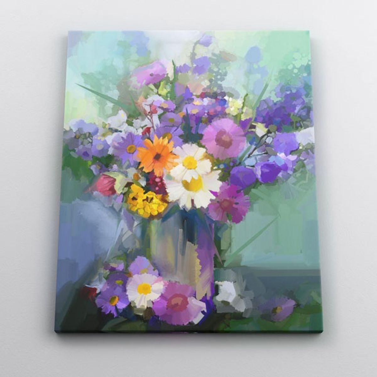 TAYRONA STORE - Cuadro En Lienzo Para Comedor Pintura Flores 63 60x80cm