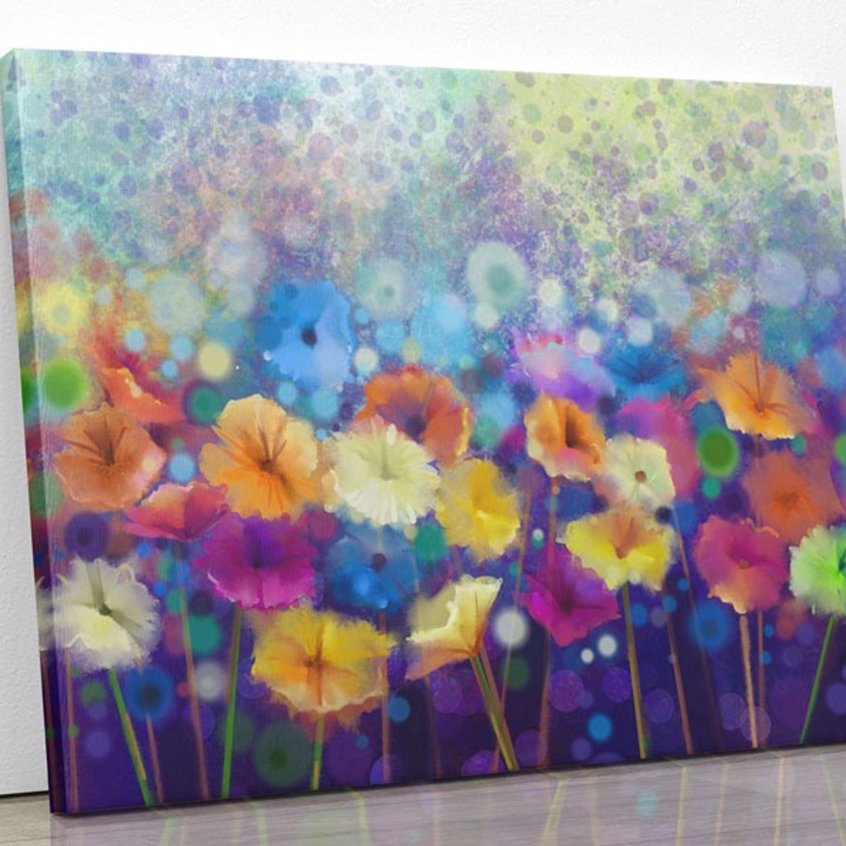 TAYRONA STORE - Cuadro En Lienzo Para Comedor Pintura Flores 66 75x60cm