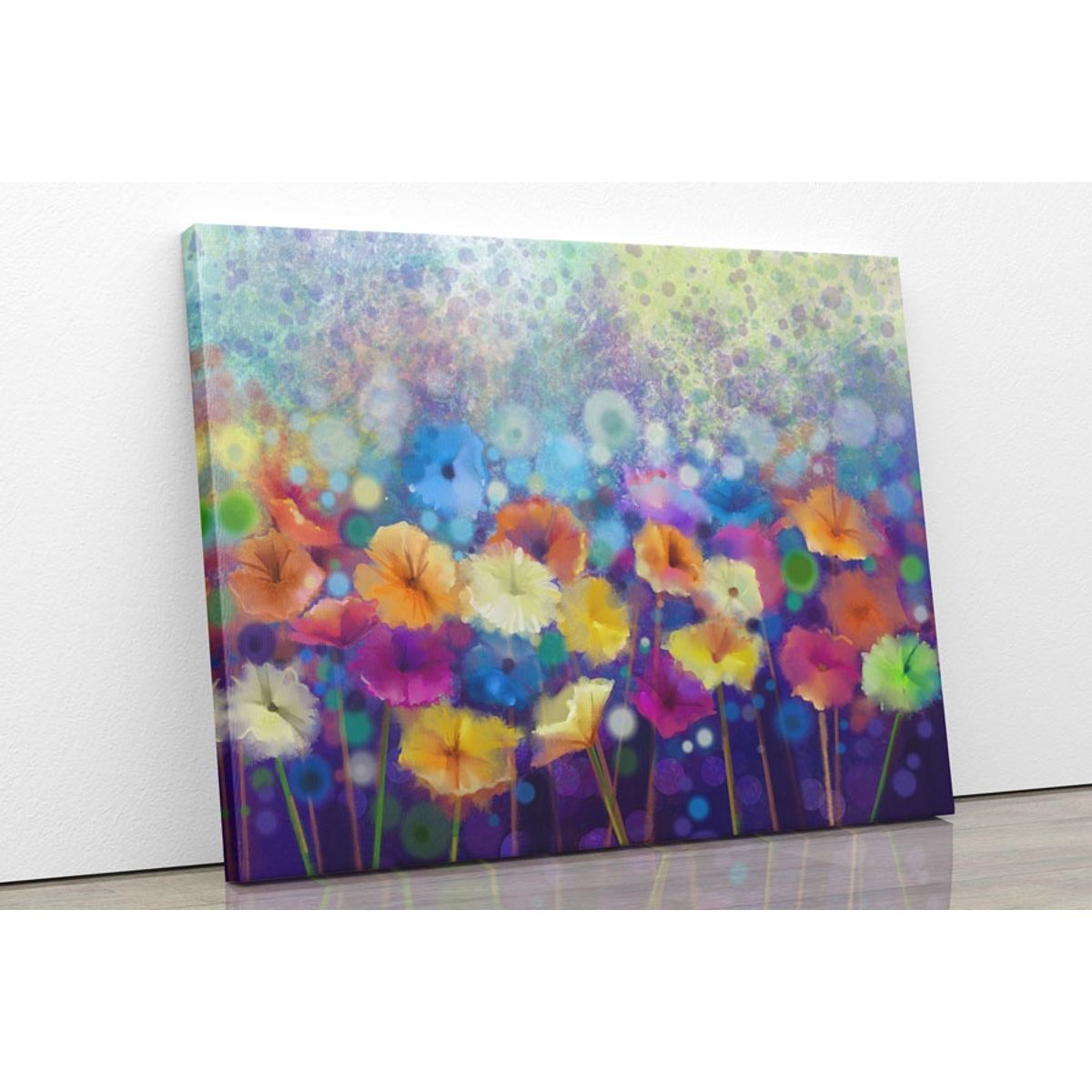 TAYRONA STORE - Cuadro En Lienzo Para Comedor Pintura Flores 66 50x40cm