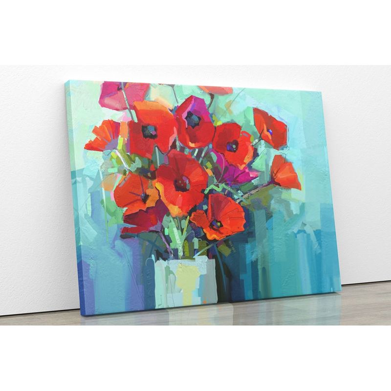 TAYRONA STORE - Cuadro En Lienzo Para Comedor Pintura Flores 65 75x60cm
