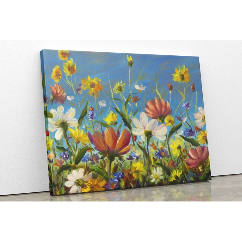 TAYRONA STORE - Cuadro En Lienzo Para Comedor Pintura Flores 76 100x80cm