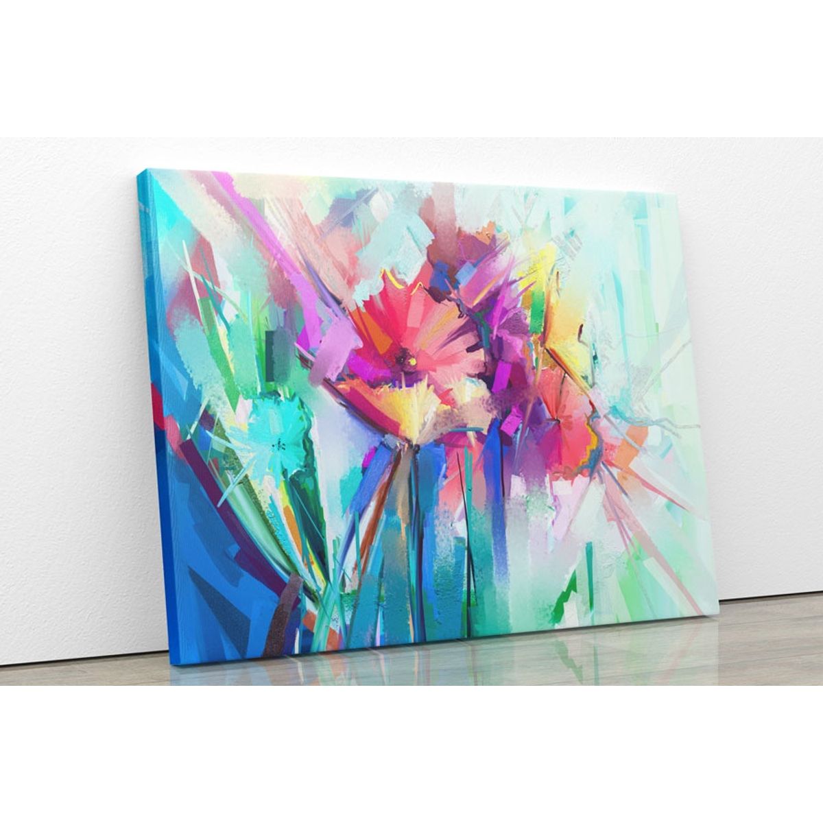 TAYRONA STORE - Cuadro En Lienzo Para Comedor Pintura Flores 78 100x80cm