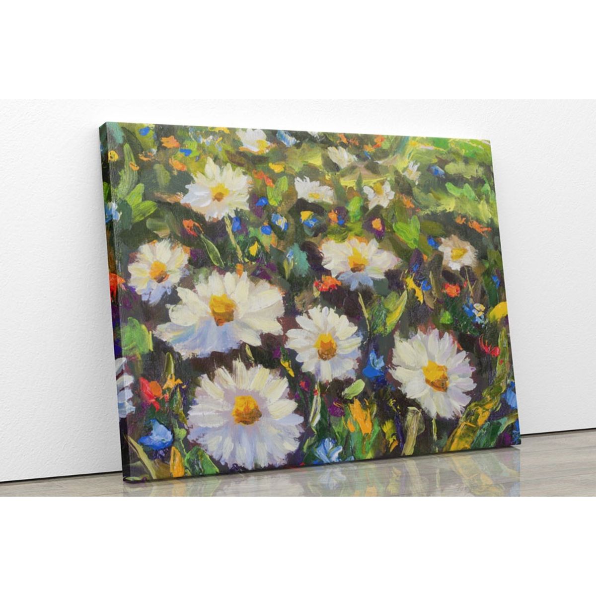 TAYRONA STORE - Cuadro En Lienzo Para Comedor Pintura Flores 77 50x40cm