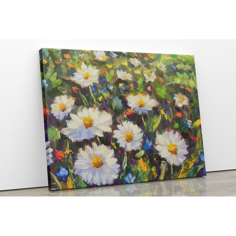 TAYRONA STORE - Cuadro En Lienzo Para Comedor Pintura Flores 77 75x60cm
