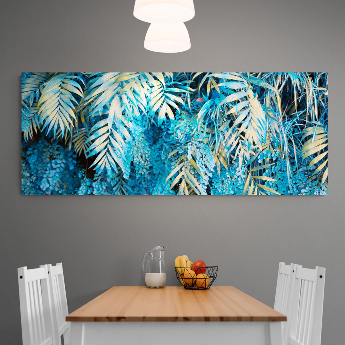 TAYRONA STORE - Cuadro En Lienzo Para Comedor Hojas 136 130x60cm