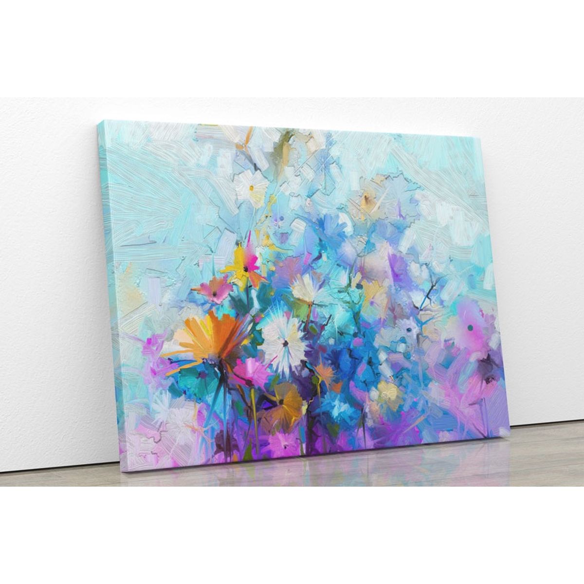 TAYRONA STORE - Cuadro En Lienzo Para Comedor Pintura Flores 82-02 100x80cm