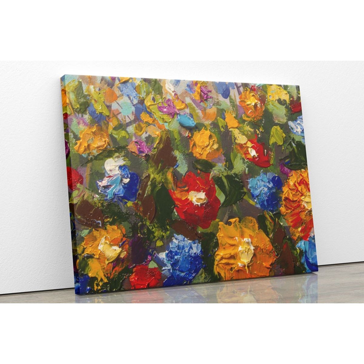 TAYRONA STORE - Cuadro En Lienzo Para Comedor Pintura Flores 83 50x40cm