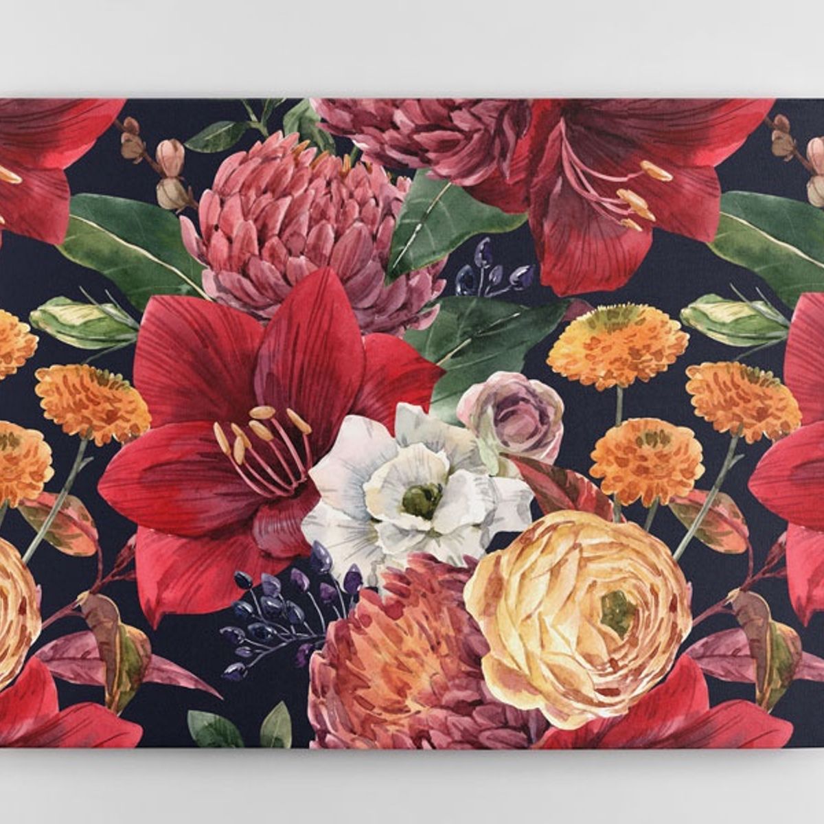 TAYRONA STORE - Cuadro En Lienzo Para Comedor Pintura Flores 89 100x80cm