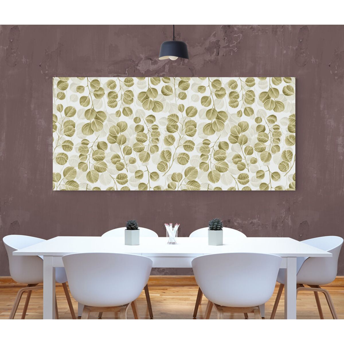 TAYRONA STORE - Cuadro En Lienzo Para Comedor Hojas 046 110x50cm