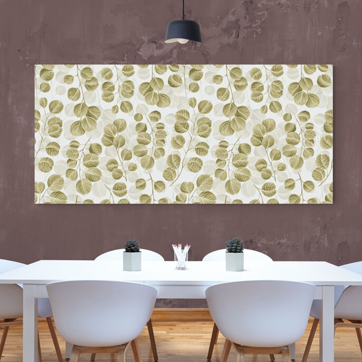 TAYRONA STORE - Cuadro En Lienzo Para Comedor Hojas 046 130x60cm