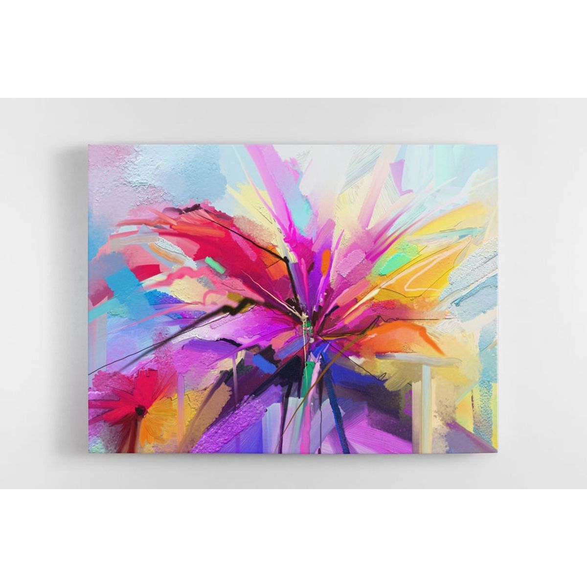 TAYRONA STORE - Cuadro En Lienzo Para Comedor Pintura Flores 93 125x100cm