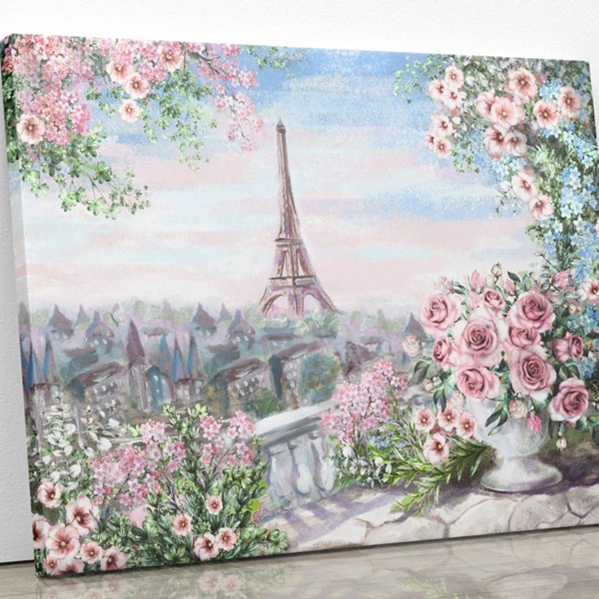 TAYRONA STORE - Cuadro En Lienzo Para Comedor Pintura Paris 18 50x40cm