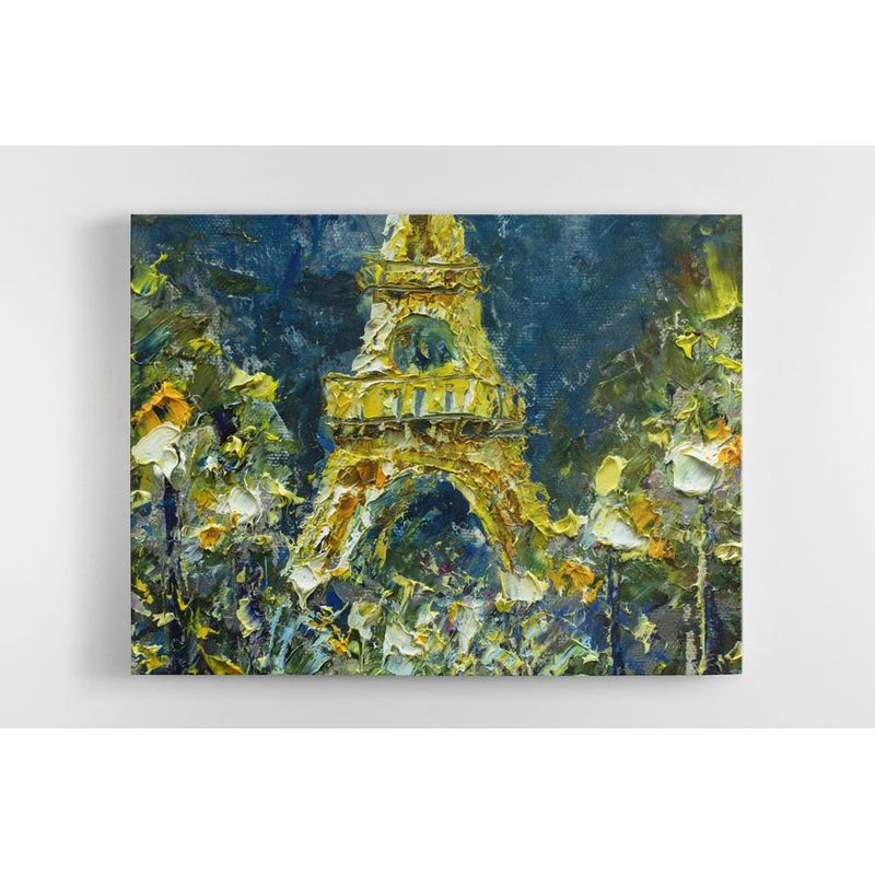 TAYRONA STORE - Cuadro En Lienzo Para Comedor Pintura Paris 25 50x40cm