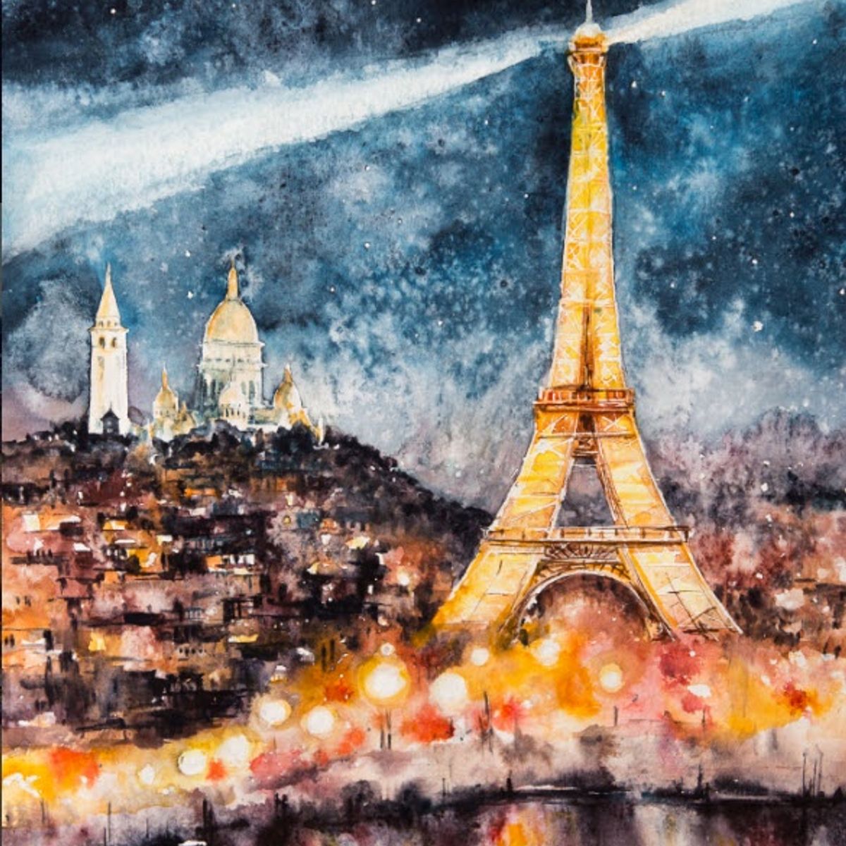 TAYRONA STORE - Cuadro En Lienzo Para Comedor Pintura Paris 28 30x40cm