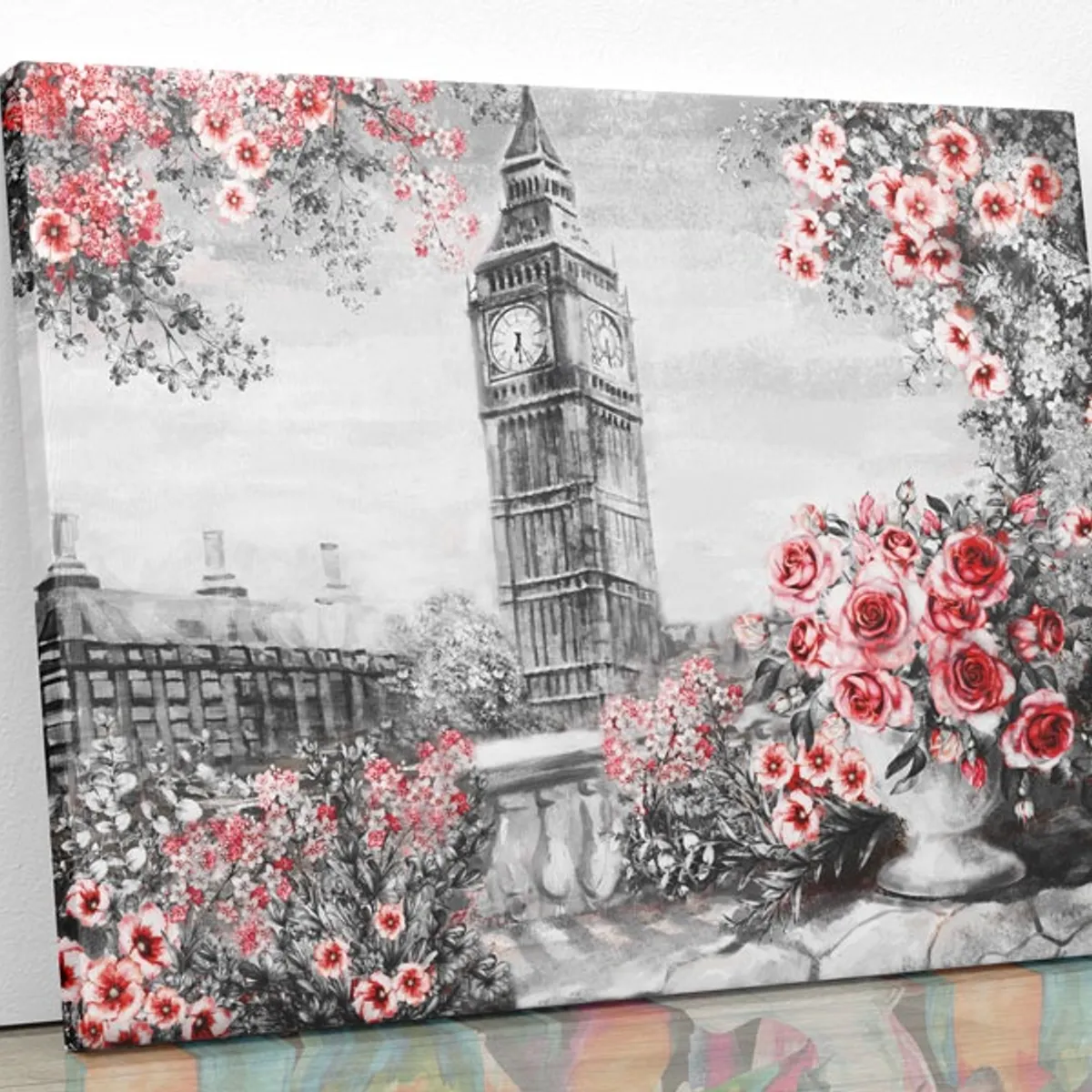 TAYRONA STORE - Cuadro En Lienzo Para Comedor Pintura London 09 75x60cm
