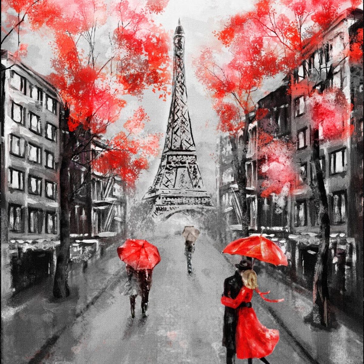 TAYRONA STORE - Cuadro En Lienzo Para Comedor Pintura Paris 13 30x40cm