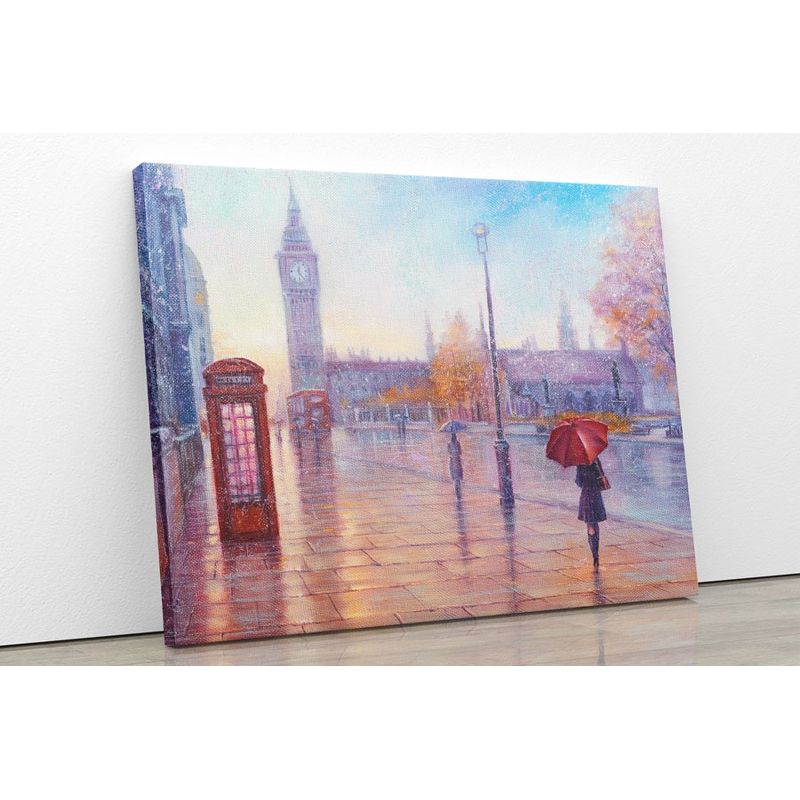 TAYRONA STORE - Cuadro En Lienzo Para Comedor Pintura London 10 50x40cm