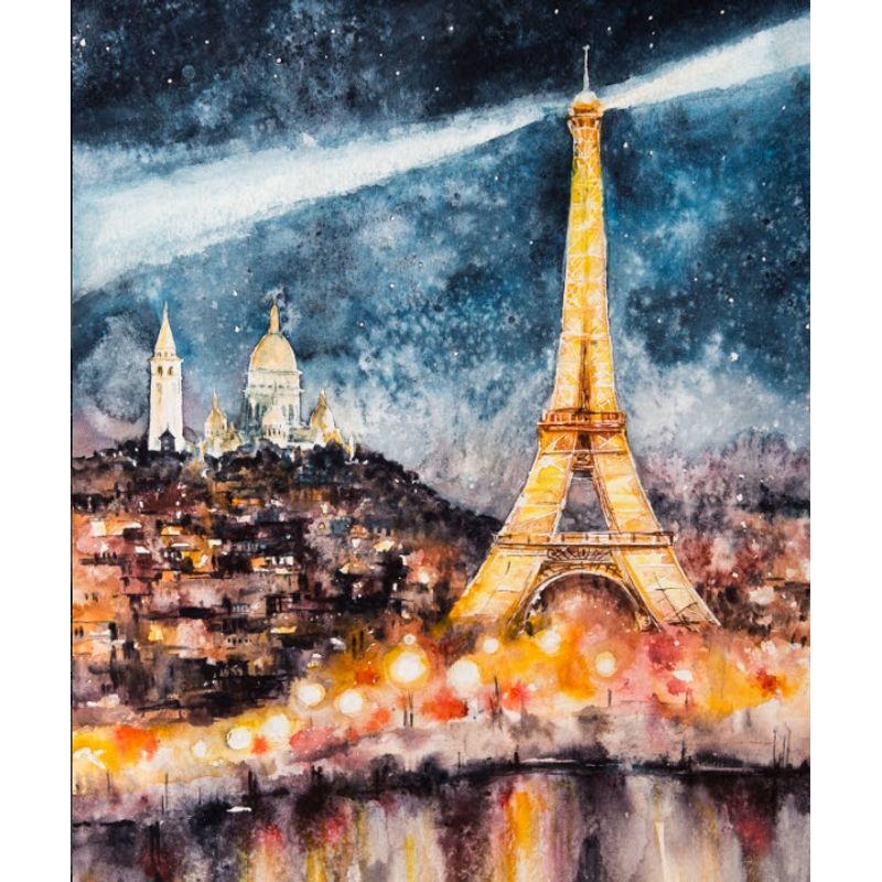 TAYRONA STORE - Cuadro En Lienzo Para Comedor Pintura Paris 28 60x80cm