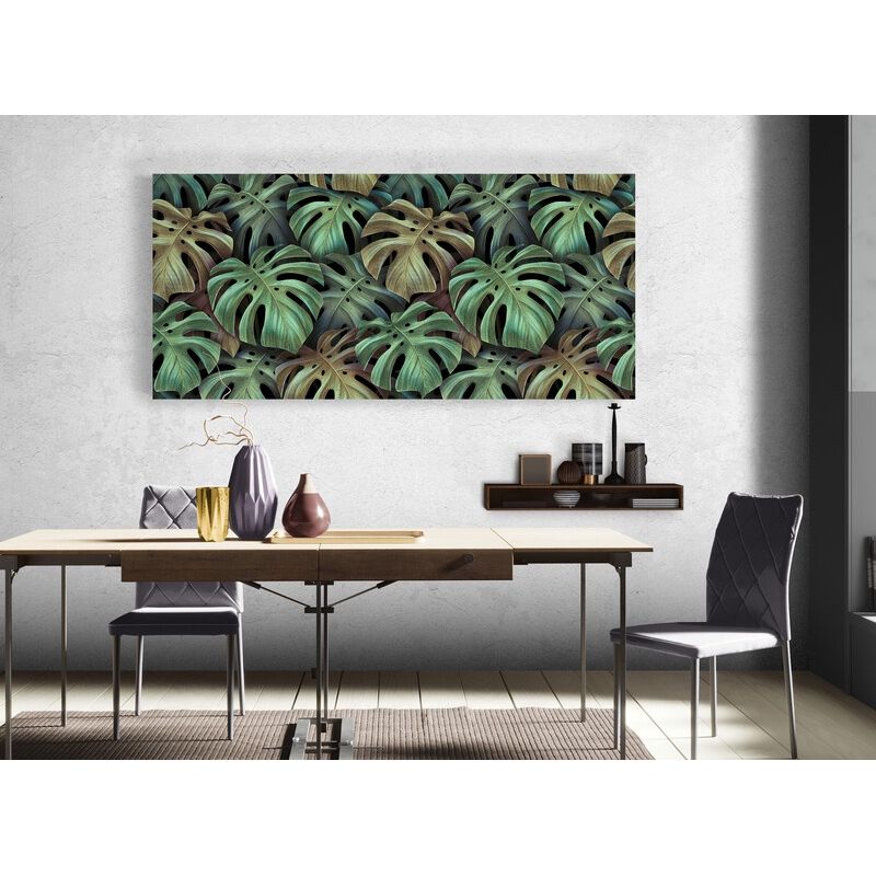 TAYRONA STORE - Cuadro En Lienzo Para Comedor Hojas Verdes 148 130x60cm