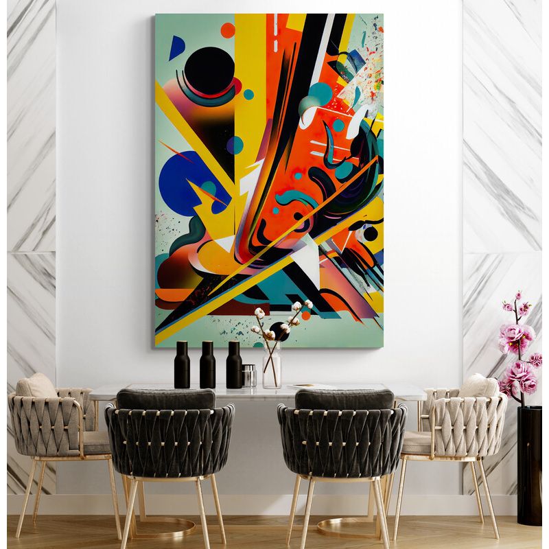 TAYRONA STORE - Cuadro En Lienzo Para Comedor Abstracto Colores 333 80x120cm