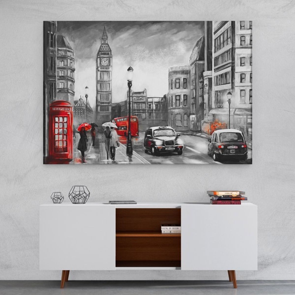 TAYRONA STORE - Cuadro En Lienzo Para Comedor Pintura London 05 100x70cm
