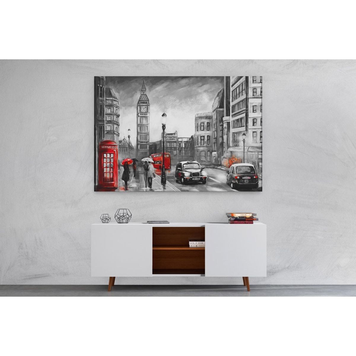 TAYRONA STORE - Cuadro En Lienzo Para Comedor Pintura London 05 100x70cm