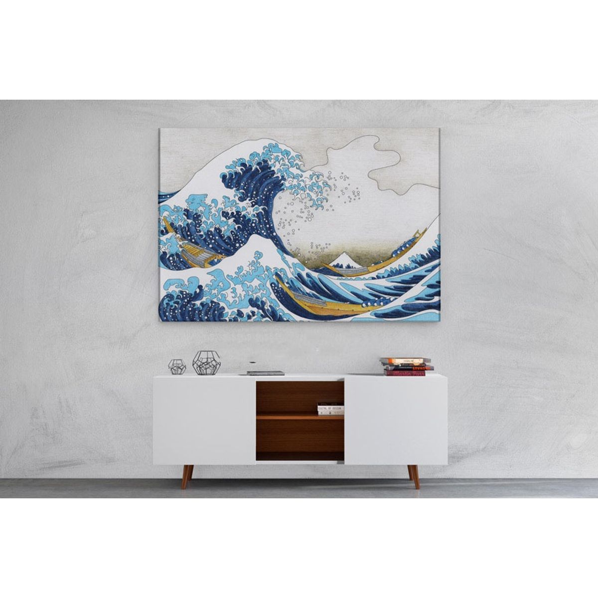 TAYRONA STORE - Cuadro En Lienzo Para Comedor Pintura Mar Y Olas 06 120x80cm