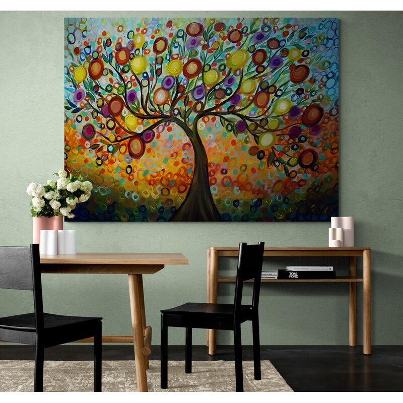 TAYRONA STORE - Cuadro En Lienzo Para Comedor Arbol De La Vida 059 100x75cm