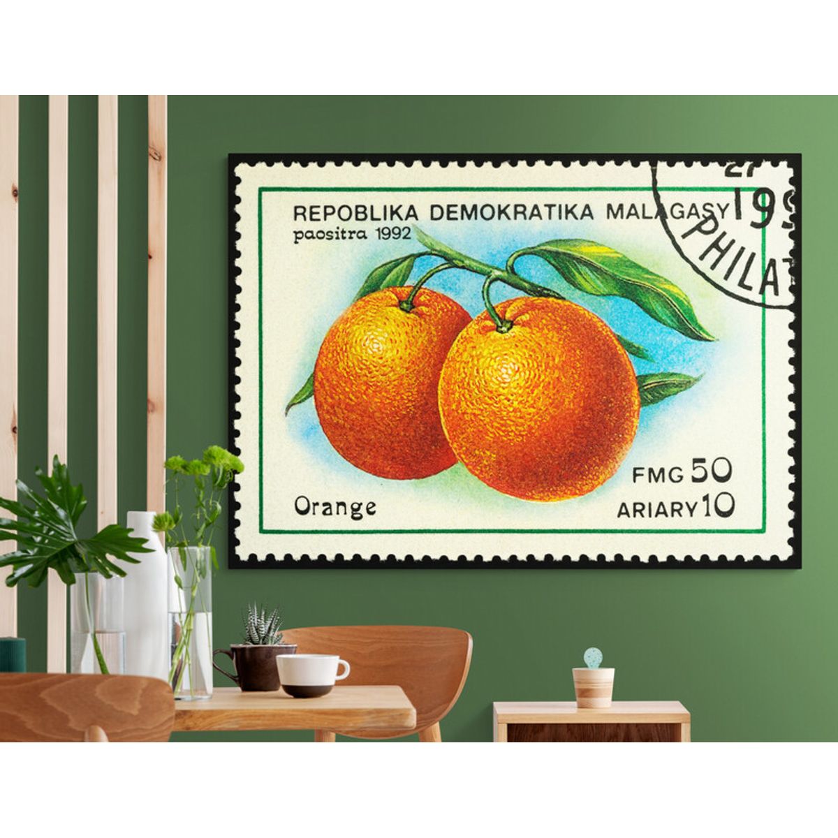 TAYRONA STORE - Cuadro Lienzo Para Comedor Bodegon Fruta Estampilla 064 135x100cm