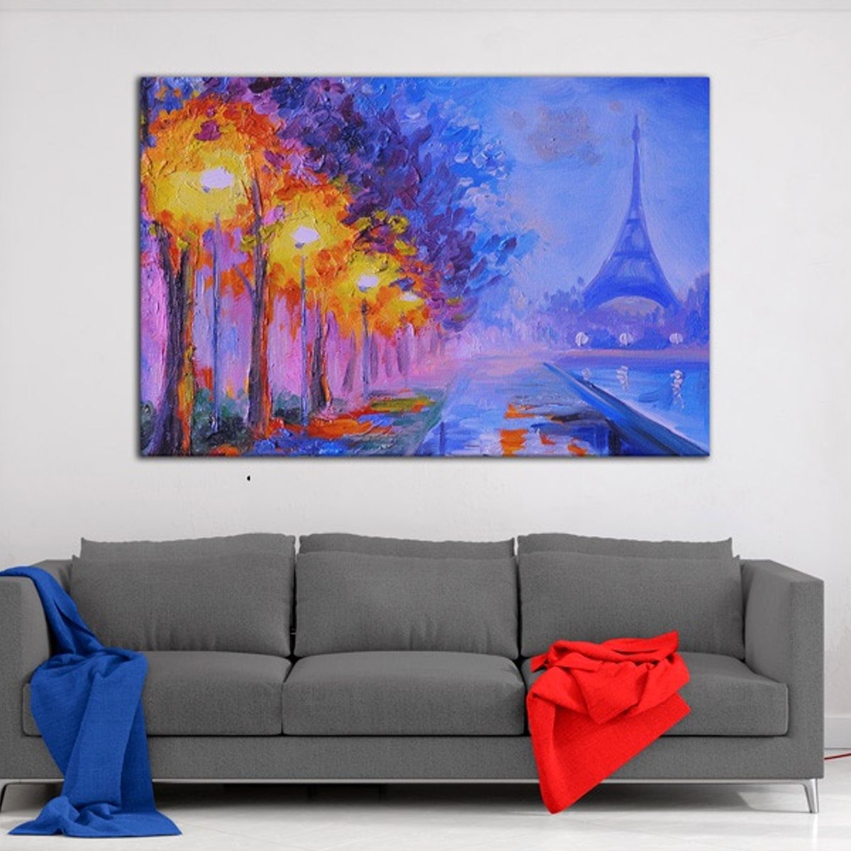 TAYRONA STORE - Cuadro En Lienzo Para Comedor Pintura Paris 06 50x35cm