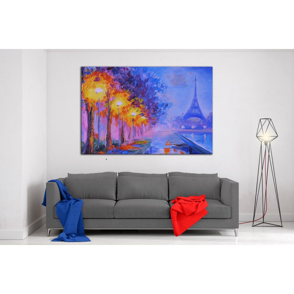 TAYRONA STORE - Cuadro En Lienzo Para Comedor Pintura Paris 06 50x35cm