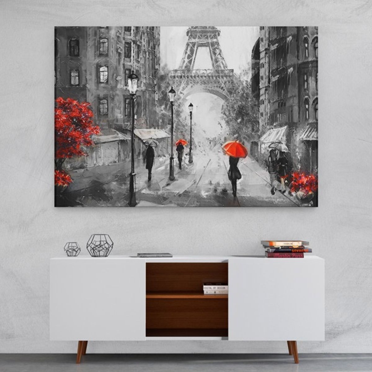 TAYRONA STORE - Cuadro En Lienzo Para Comedor Pintura Paris 09 50x35cm