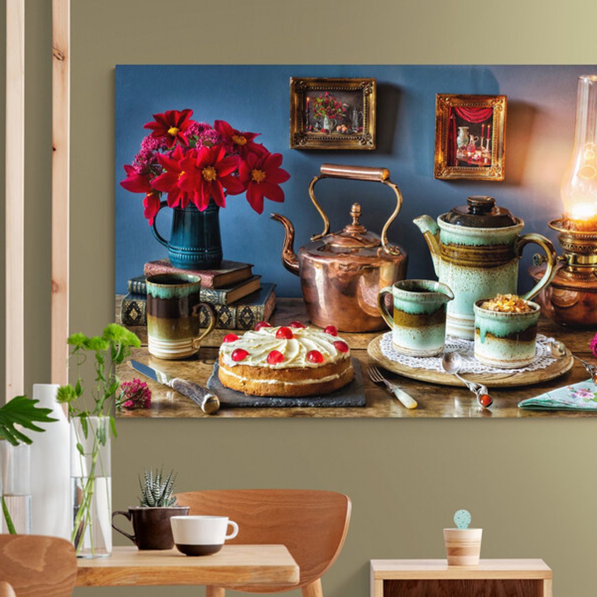 TAYRONA STORE - Cuadro En Lienzo Para Comedor Bodegon 213 100x70cm