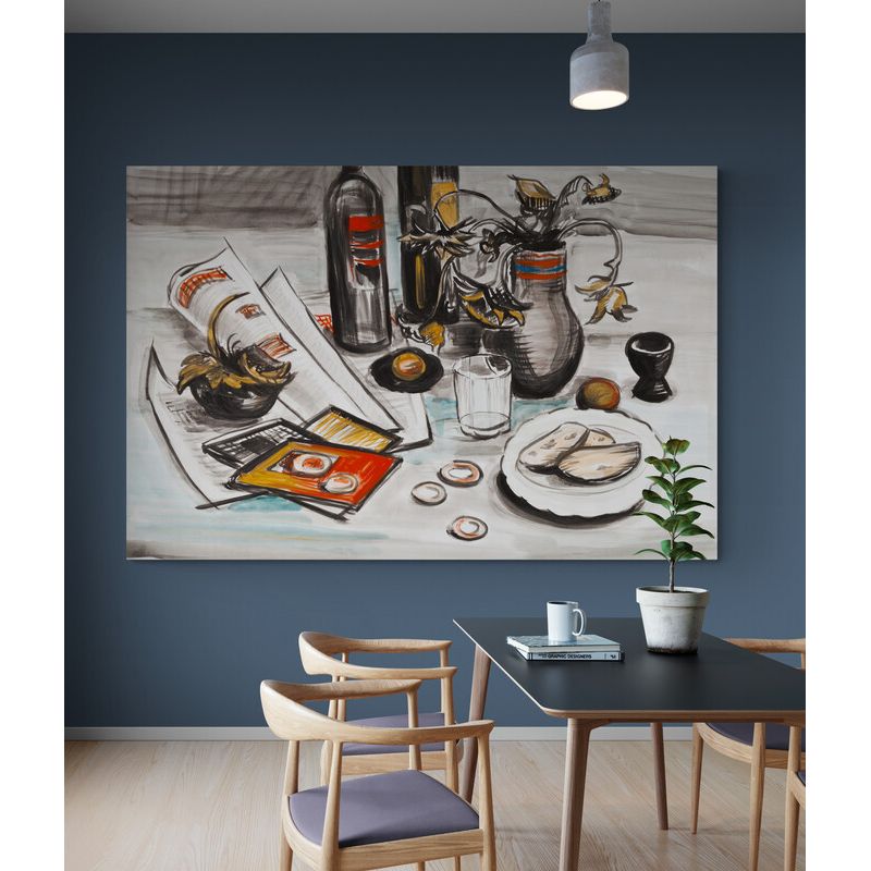 TAYRONA STORE - Cuadro En Lienzo Para Comedor Bodegon 218 100x70cm