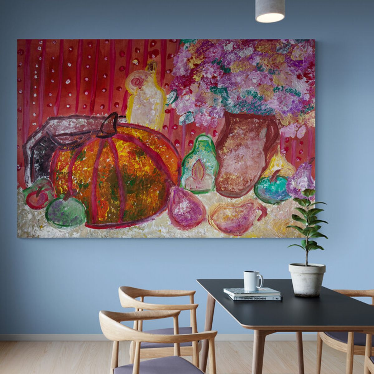 TAYRONA STORE - Cuadro En Lienzo Para Comedor Bodegon 223 50x35cm
